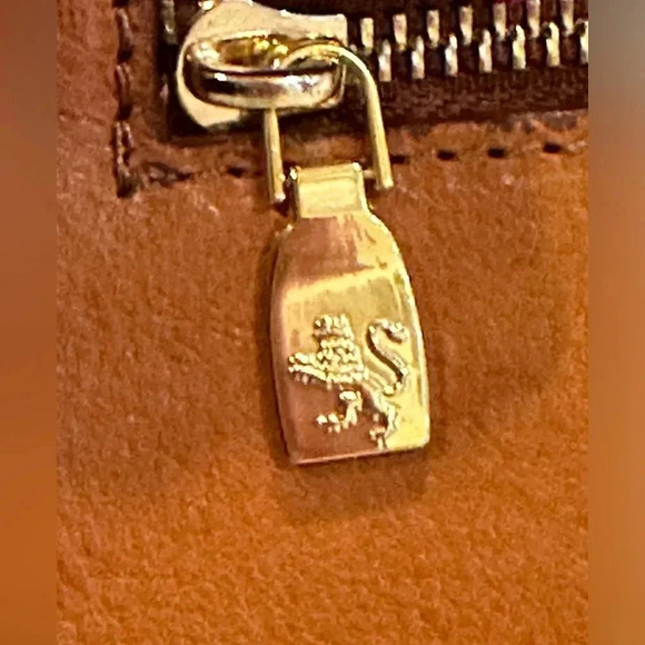 PRATESI FIRENZE MADE IN ITALY LEATHER FLAP OVER CROSSBODY BROWN NWT - Picture 10 of 11